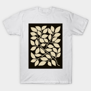 Leaves black and white T-Shirt